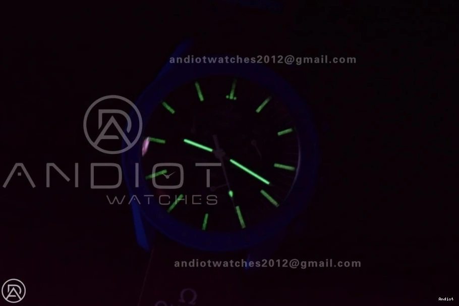 Swatch Neptune Omega on Quartz Moonwatch to Strap x Mission Nylon Bioceramic 0126